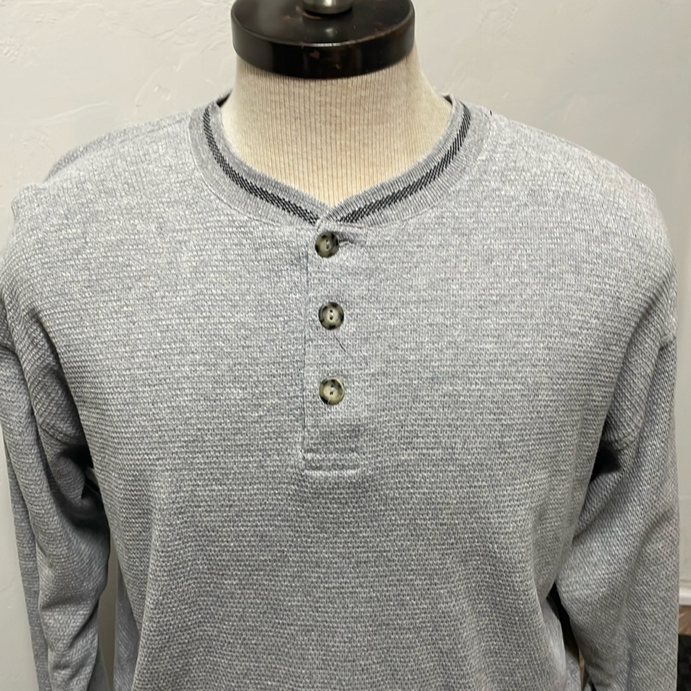 Anchor blue gray pullover long sleeve shirt men’s size Large